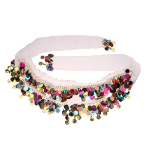 MillionGrid Múa bụng hip khăn sequin tua eo vành đai Jazz Nhảy Hip khăn với lủng lẳng Sequins Ấn Độ khiêu vũ hiệu suất quần áo