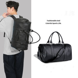 มัลติฟังก์ชั่ไหล่กระเป๋า Messenger กระเป๋าเดินทางรองเท้าคลังสินค้าธุรกิจกระเป๋าเดินทางหนังออกกำลังกายกระเป๋าเป้สะพายหลังความจุขนาดใหญ่