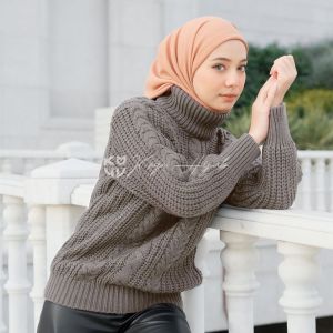 Koyu Hijab Sweater Wanita Knit Rajut Premium Aline