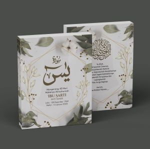 PAKET 20 PCS BUKU YASIN DAN TAHLIL SOFCOVER CUSTOM FOTO ALMARHUM LENGKAP DOA 128 HALAMAN TERJEMAHAN
