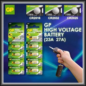 GP Original High Voltage Battery 23A 27A CR2025 CR2016 CR2032 Super Alkaline 12V Remote Control (1PCS) [Genuine]