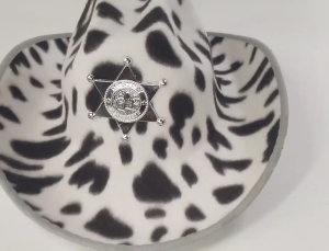 Pink Sequin Cowboy Hat Pink White Cowgirl Cowboy Hat Cow Print Caps Wide Brim Adult Size Cowboy Hat for Bachelorette