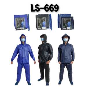 Jas Hujan Karet Anti Rembes LASIKA Setelan Pria Wanita LS-669