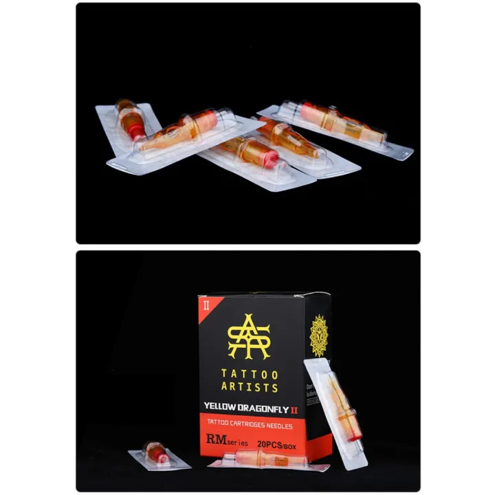 20pcs%20Yellow%20Dragonfly%20V2%20Tattoo%20Cartridge%20Needles%204%20color%20cap%20for%20RL/RS/RM/M1%20-%20Image%204