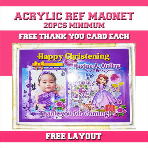SOFIA Personalized Ref Magnet Souvenir Giveaways (20pcs Minimum) party supplies birthday christening baby kids