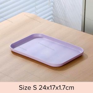 Khay nhựa lúa mạch chữ nhật ST GROUP màu tím pastel đủ kích cỡ phong cách Bắc Âu thanh lịch Đĩa nhựa trang trí decor chụp ảnh Mâm cơm gia đình quán ăn