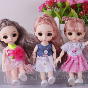 17cm Princess Dolls for kid girls 5 8 years Clothing Pretty Dresses Accessories Puzzle Dress Up Game for Girls