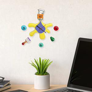 นาฬิกาติดตั้งกับที่ผนังยางสนแบบถาวรศิลปะแผนทันสมัยยืดหยุ่นได้ของขวัญดาดฟ้าบ้านสำหรับปาร์ตี้และวันหยุด