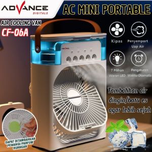 MINI PORTABEL AIR COOLER FAN / ADVANCE CF-06A~Advance Air cooler Mini Kipas Angin Portabel Listrik Kecil Duduk 3 Speed Recharge Kipas Angin Kecil Listrik Cas Tangan Votre CF-06A~PLS
