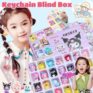 Sanrio Kuromi Blind Toy 40 Holes Cartoon Surprise Mystery Box Doll Keychain Toys Kids Christmas Gift