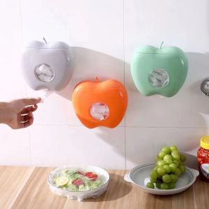 Kitchen Plastic Dispenser Organizer Plastic Wrap Storage Box Wall-mounted Garbage Bag Storage Case Disposable Food Cover Storage Container