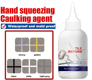 Tile Grout Filler Waterproof Anti-Fungus White Gap Sealant Floor Wall Mosaic Repair Easy Squeeze 150ml Celah Mozek