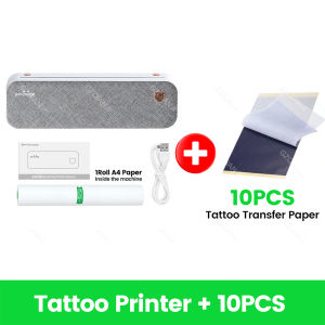 Peripage A4 Thermal Printer Tattoo Stencil Transfer Printer Machine Bluetooth Tattoo Paper Portable Thermal Stencil Maker Line Photo Drawing Printing Copier