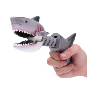 Spoof Shark Model Animal Figures Grabber Claw Game Creative and Fun Telescopic Spring Manipulator Clip Bite Shark Reel Parent-child Interaction Toy