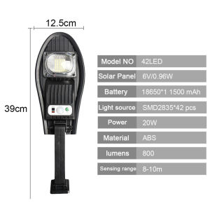 800W Solar Motion Light Outdoor Auto On Off Remote Control
