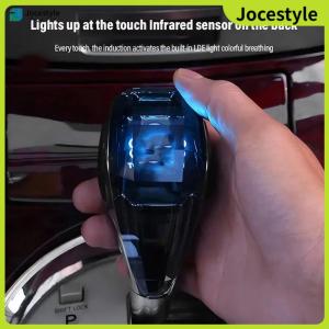 [Jocestyle]Touch Activated Gear Knob with 7 Colors Crystal Gear Shift Knob Crystal Automatic Shift Knob Compatible with Most Cars