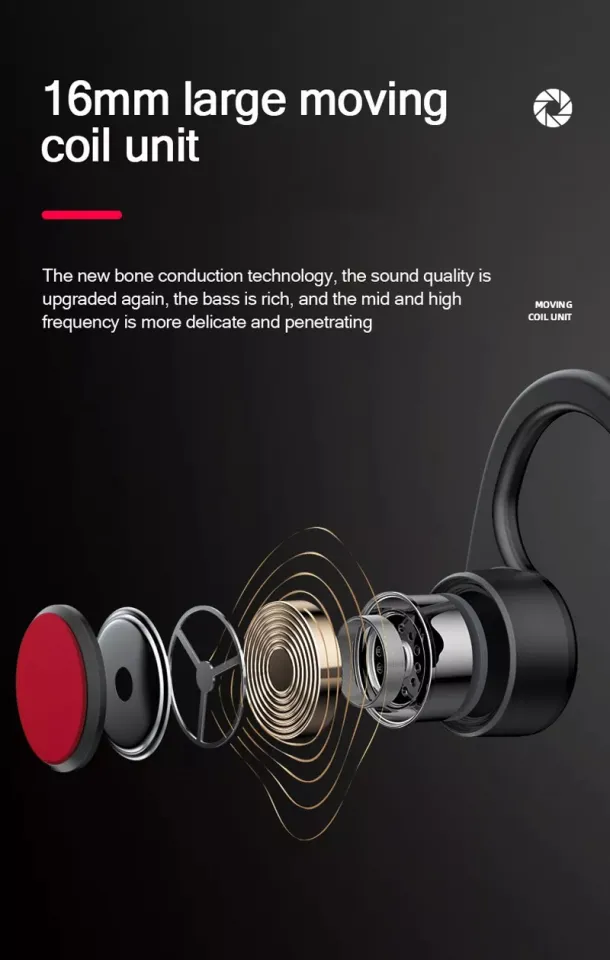 Lenovo X3Pro Wireless Earphone Bone Conduction Bluetooth Headphones Not  In-ear IPX5 Waterproof Headset With Mic For Sports Run