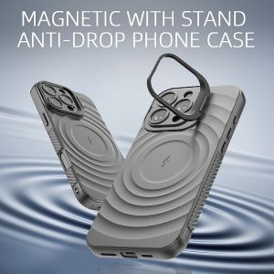 Luxury Magsafe Magnetic Wireless Charging Case For iPhone 16 15 14 13 Pro Max Plus 16+ Plus 16Pro Holder Lens Protection Cover