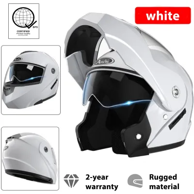 AENXRD 909 Full Face Motorcycle Helmet Modular Helmet Dual Lens Mens and Womens Helmet with ICC/BPS stickers