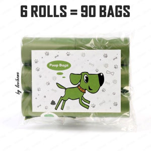 SG Biodegradable Eco Friendly Thick Dog Poop Bag (6 Rolls)