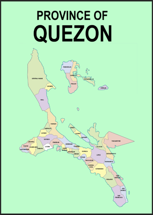 Quezon Province Map Waterproof A4 Laminated Chart | Lazada PH