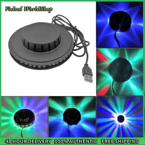 Vodool 5W RGB Sound Reactive Fairy Lights with USB Power and Rotating LED Ball for Party and Stage Use