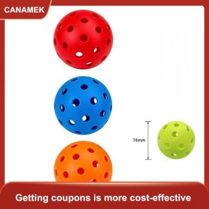 【CANAMEK】 3Pcs Golf Quả Bóng Thực Hành Chọn Lỗ Bóng Trắng Màu Xanh Vàng Cam Màu Đỏ Trong Nhà ourdoor Golf Nhựa Bóng