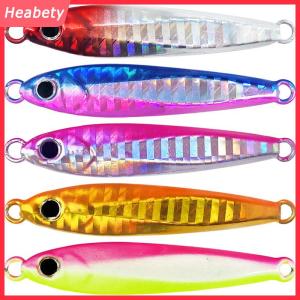 Heabety 1 cái mô hình mới Laser 10g 20g 30g 40g 60g thu hút câu cá kim loại Jig thu hút Câu Cá Biển kim loại Jig thu hút mồi dài đúc kim loại Jig