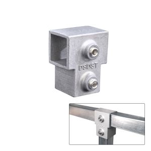 Auzak Aluminum alloy Square Tube Pipe Connector Tube Pipe Fitting Accessories with Screw 20x20mm