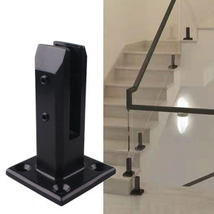 Heavy Duty Stainless Steel Glass Fence Clip Floor Glass Stand Fixed Clamp Glass Guardrail Clamp