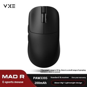 Vxe điên r lớn chuột không dây paw3950 cảm biến fps 8K độ trễ thấp 36g trọng lượng nhẹ chơi game PC Chuột văn phòng