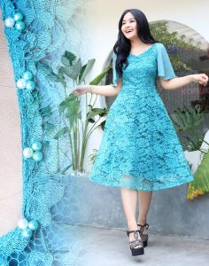 Dress Brokat Remaja Terbaru DRESS Maira Pesta Kondangan Natal Korean Style