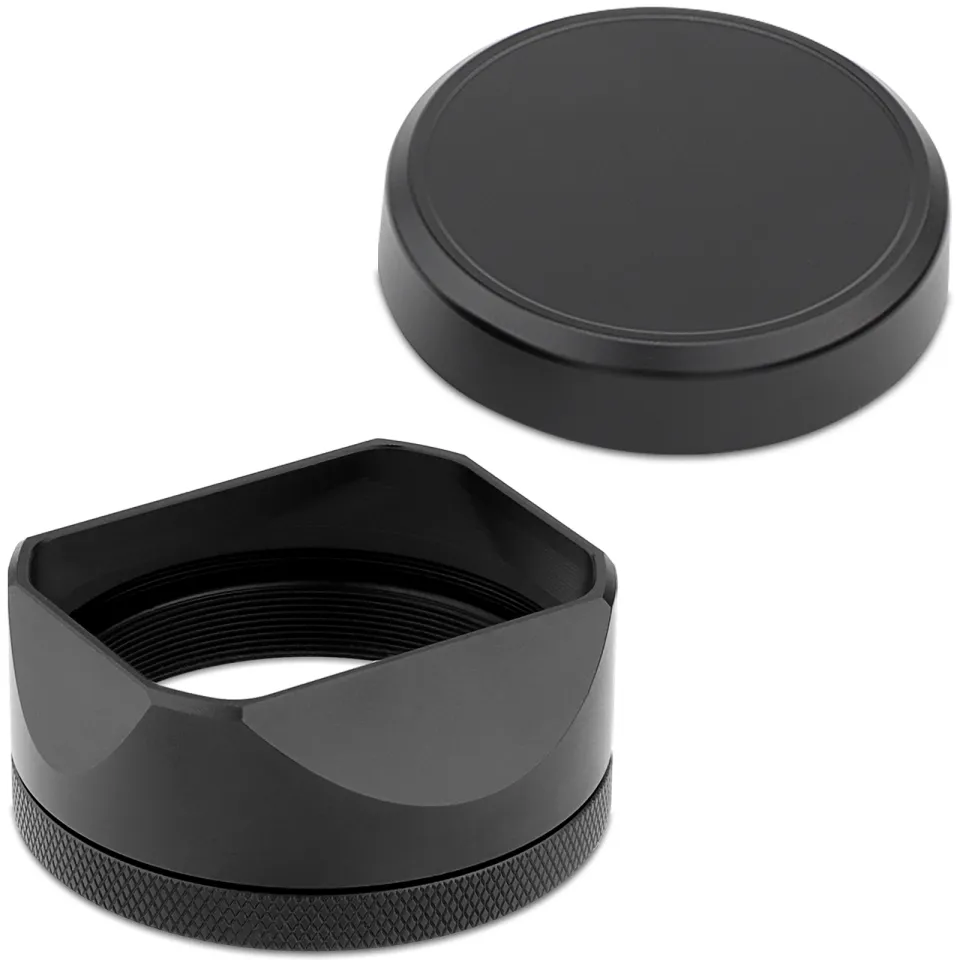 thumbnail image 2 of JJC Metal Lens Hood + Adapter Ring + Cap Kit For Fujifilm X100V, X100VI, X100T, X100S (Silver) 2 of 5