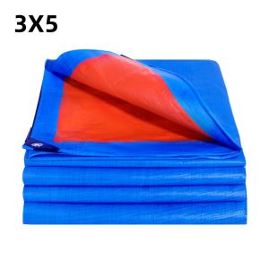 พร้อมส่ง **แถมเชือก** ผ้าใบกันฝน ผ้าเต้น ผ้าใบกันแดด กันสาด ผ้าใบPE มีตาไก่ทุกเมตร แผ่นรองพื้น ผ้าใบคลุมของ ผ้าคลุมรถ ผ้าบ่อ 2X2 2X3 2X4 3x4 3X5 4X5 5X6 6X8ม สีฟ้า