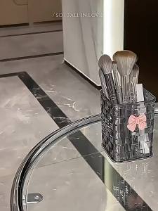 Desktop Pen Holder Storage for Students Dormitory Desk Office Desk Stationery Organizer Transparent Storage