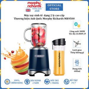 Máy Xay Sinh Tố 2 Ly Morphy Richards MR9500 - Dung tích 600 ml - Công suất 300W - Tốc độ xay 24000 RPM - Hàng Nhập Khẩu Chính Hãng