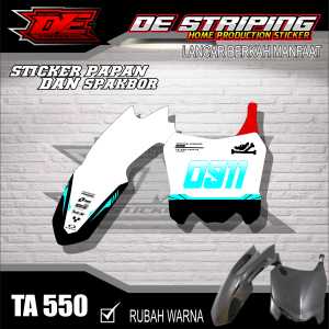 Stiker Papan Nomor Dan Spakbor Depan CRF 150 L Simpel TA550
