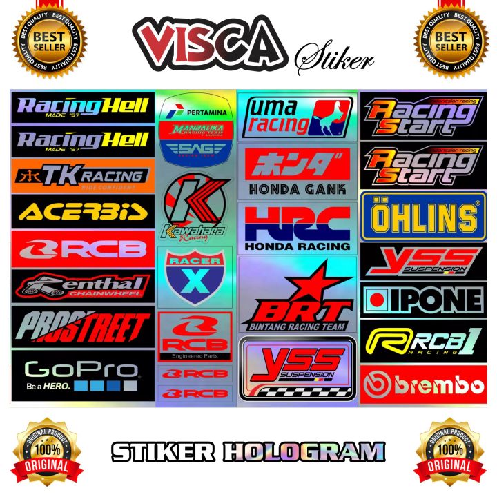 Sticker Koteka Racing Sticker Racing Hologram Pack - Stiker Motor Keren - Stiker Racing Motor ...