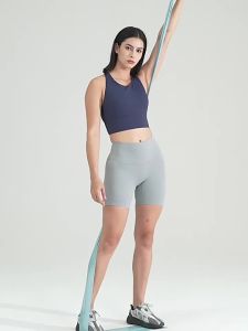 Xà cạp quần soóc tập yoga gym của phụ nữ eo cao đàn hồi bó thoáng khí không có đường vụng về quần đùi đi xe đạp