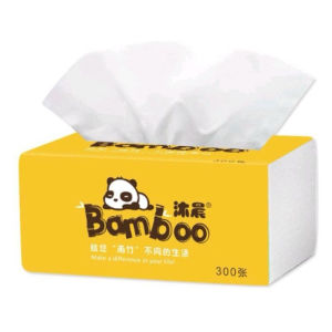 300PCS BAMBOO TISSUE SOFT FACIAL TISU NON-FLUORESCENT TISSUE FACIAL TISSUE SOLID TEXTURE TOWEL