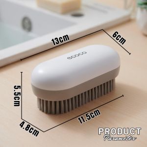 Easy To Grip Cleaning Scrub Laundry And Shoe Brush With Handle Soft Bristle Household Scrubbing Tool AT