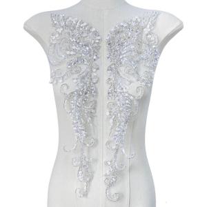 1 cặp thêu đính kim sa các bản vá lỗi thời trang sáng tạo appliques may các bản vá lỗi cho bữa tiệc độc đáo và trang phục cưới