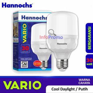 Hannochs Vario 30 Watt Lampu LED Bulb Cahaya Putih SNI Garansi Resmi 1 Tahun