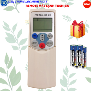 Điều khiển điều hòa TOSHIBA dòng WC-H01JE remote máy lạnh TOSHIBA (6 NÚT nắp trượt )- Tặng kèm pin