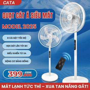 SẴN - Quạt cây đứng Cát Á Camel có điều khiển từ xa quay 120 độ - Quạt 5 cánh siêu mát hoạt động êm ái - BH 6 Tháng
