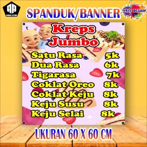 Cetak Banner Cetak Spanduk CREPES UKURAN BISA REQUEST