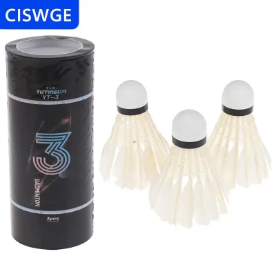 [COD] CISWGE 3 6 quả cầu lông quả cầu lông Quả cầu lông màu trắng lông ngỗng bay ổn định bền bóng cầu lông ngoài trời