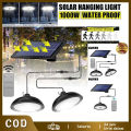 Solar Pendant Light dengan Remote Control Lampu Dinding Dalam Ruangan Tahan Air Portabel Berkemah Taman Halaman Lampu Gantung untuk Taman Jalan. 