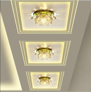 Crystal LED Ceiling Light 3W AC90-260V Modern LED Crystal Lamp Aisle Light Lamp Hall Lighting Pumpkin Lotus Lights