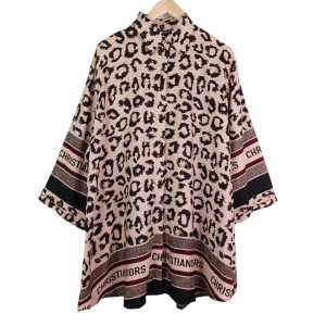 KEMEJA Tunik JUMBO RAYON LEOPARD Branded Dio* LD 130 CM SUPER BIG SIZE XXXXXL 5XL 4205#